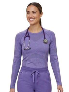 FIGS Salta Seamless Long Sleeve Underscrub Women 2XL- Purple W22KW1010 Nurse
Z